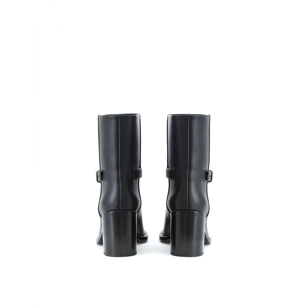 Burberry Black Leather Ankle Boots