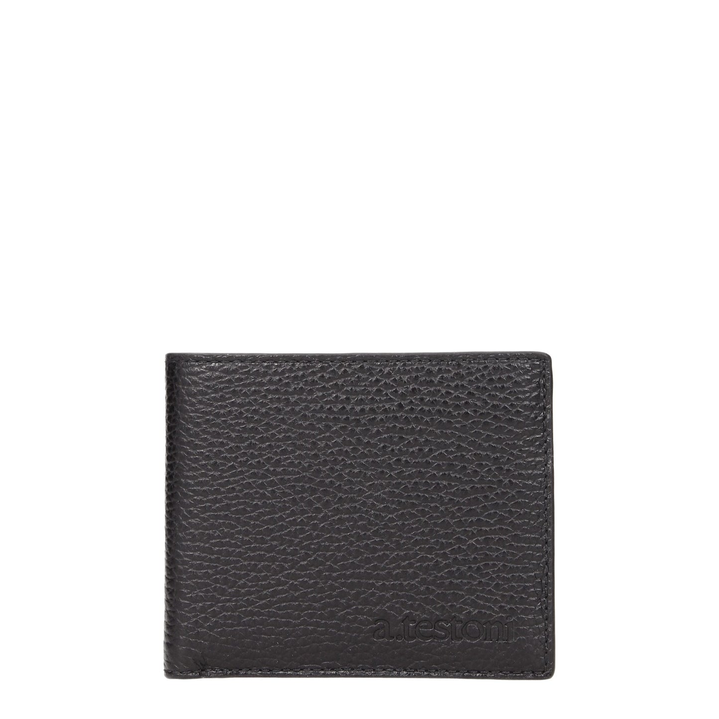 Testoni Black Leather Wallet