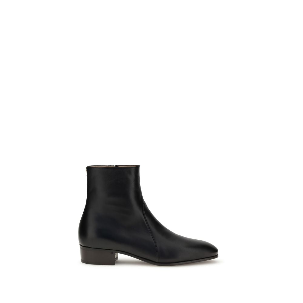 Valentino Garavani Black Goatskin Ankle Boots