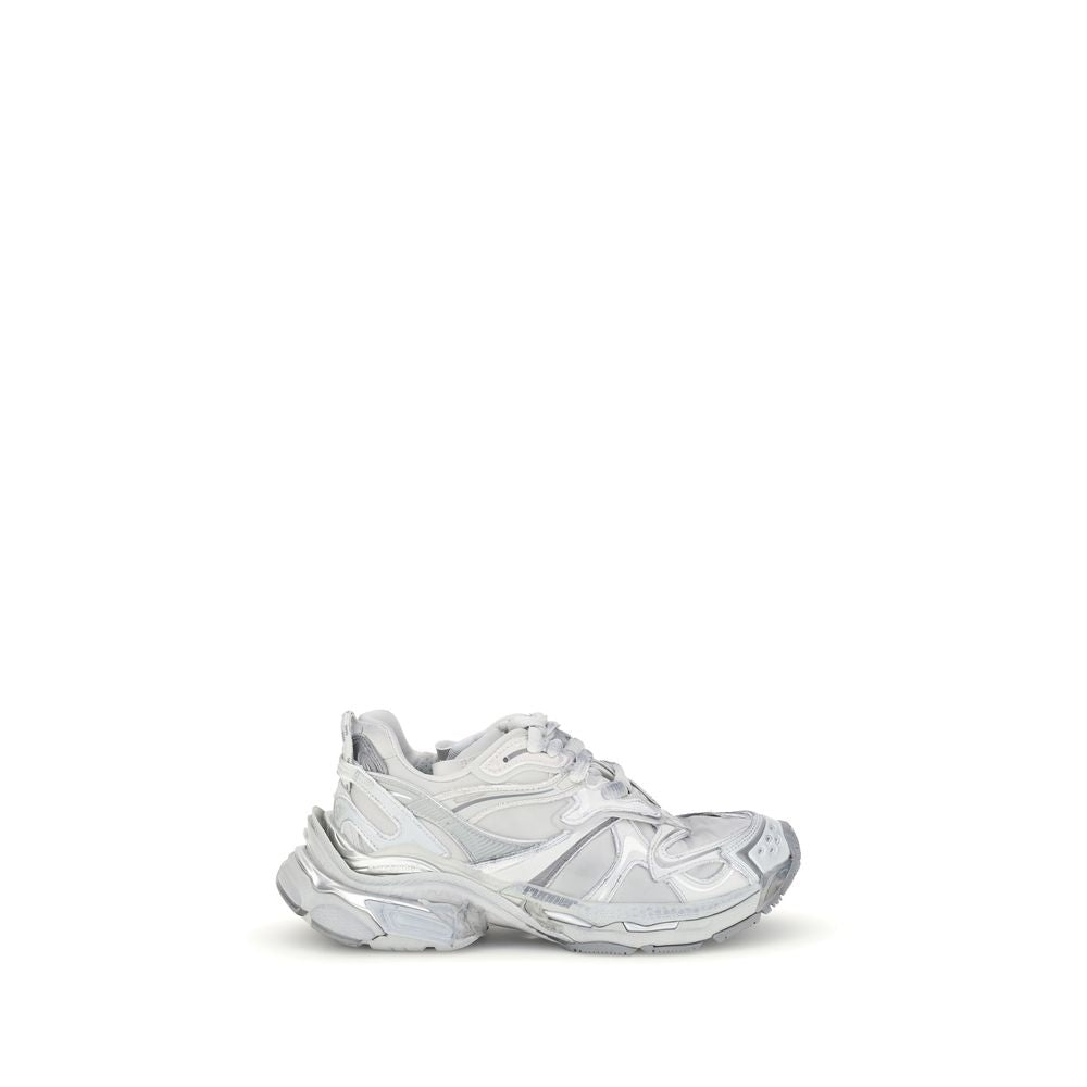 Balenciaga Silver Rubber Athletic Sneakers