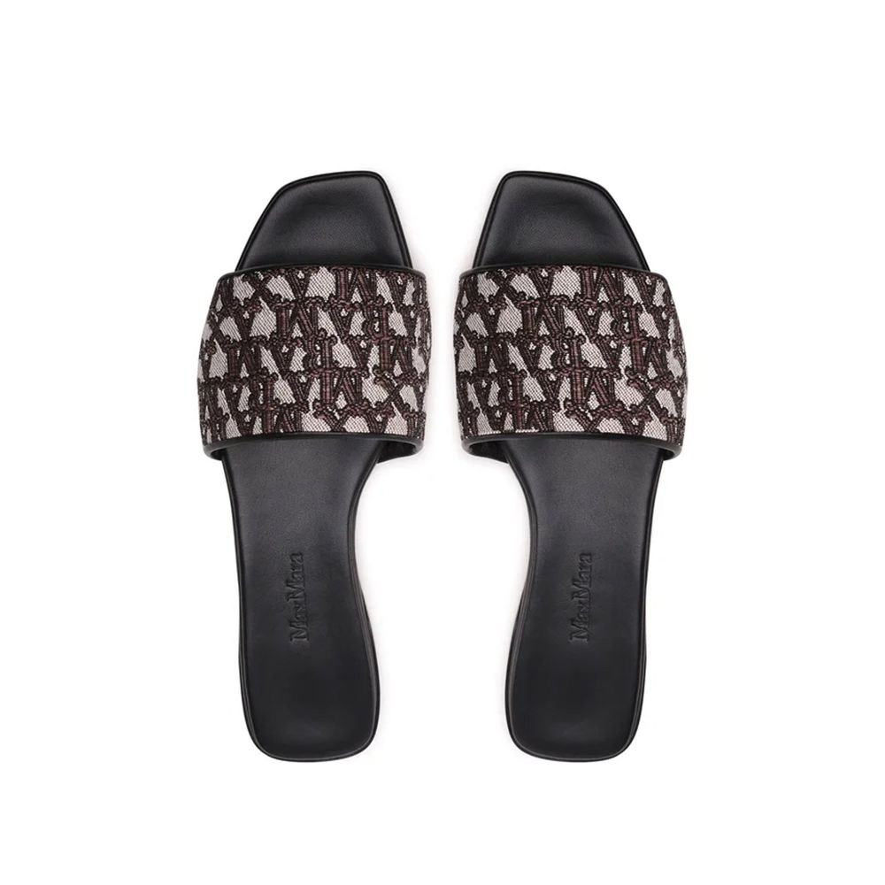Max Mara Brown Polyamide Slides