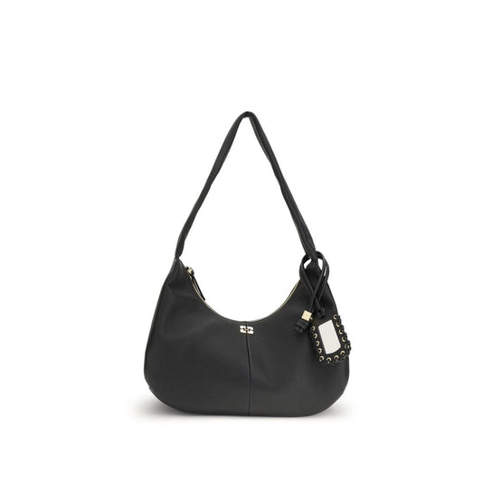 Ganni Black Recycled Polyester Shoulder Bag