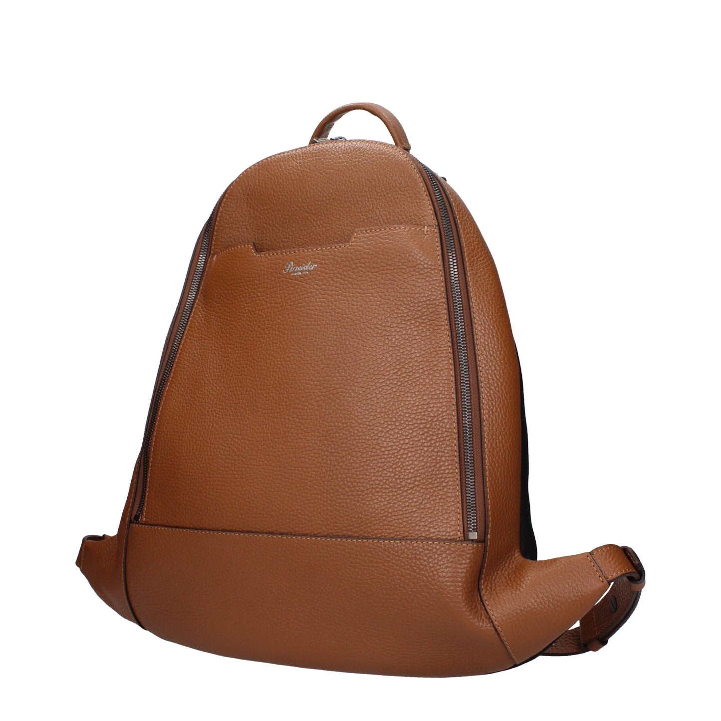 Pineider Brown Leather Backpack