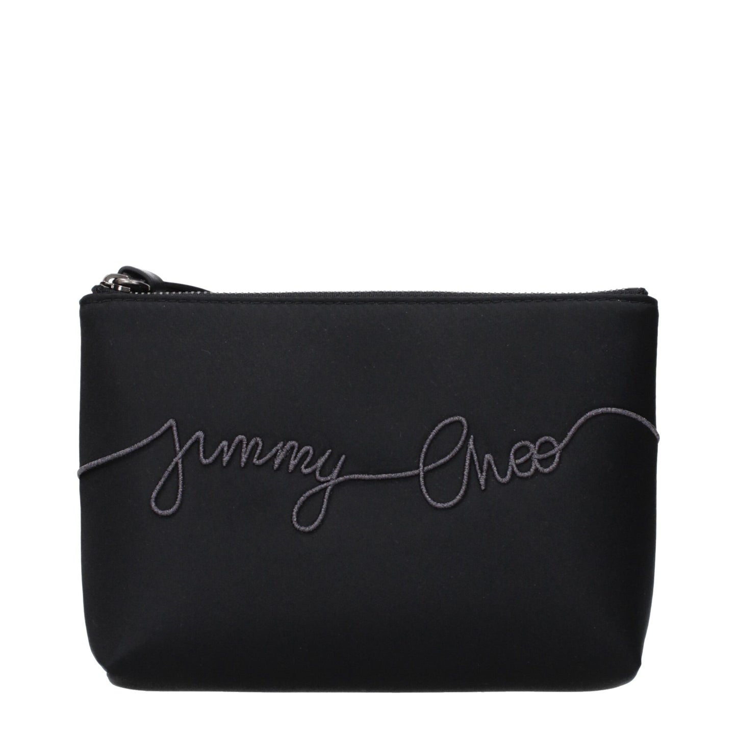 Jimmy Choo Black Satin Clutch Bag