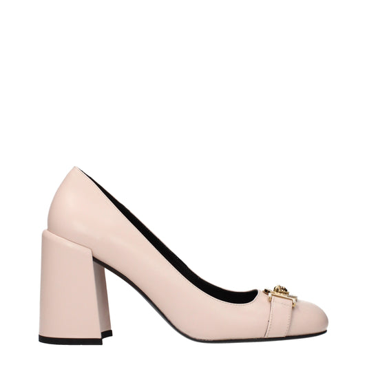Versace Pink Leather High Heel Pumps