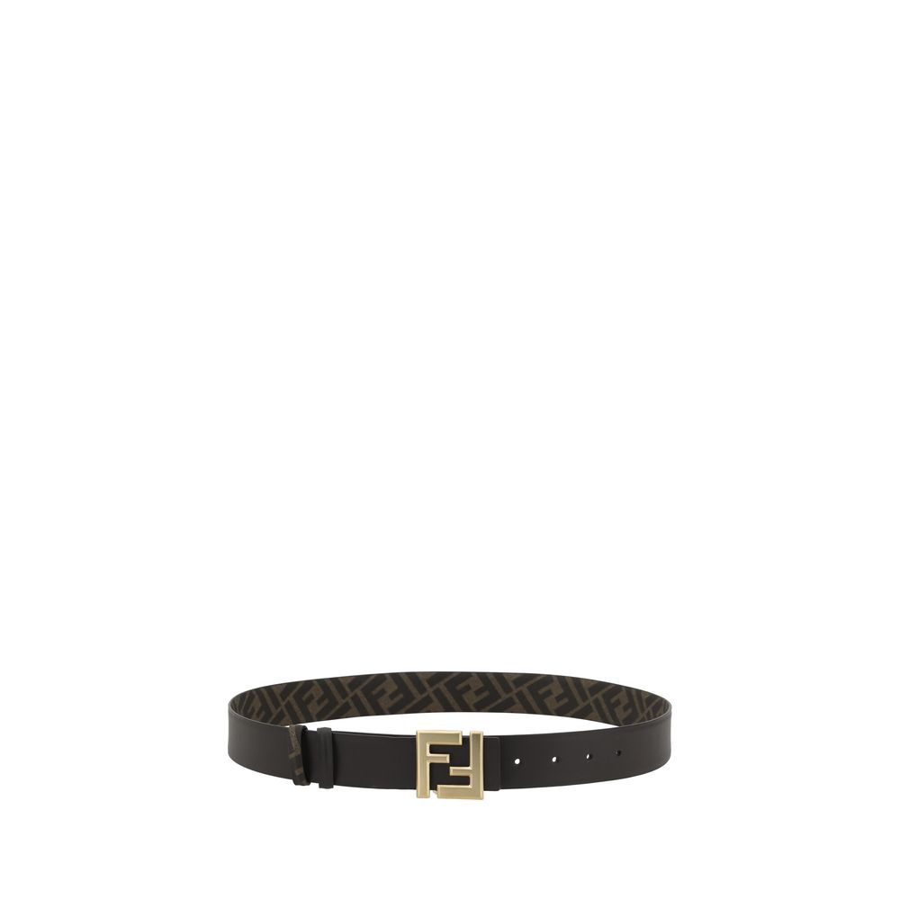 Fendi Brown Calf Leather Bos Taurus Regular Belt