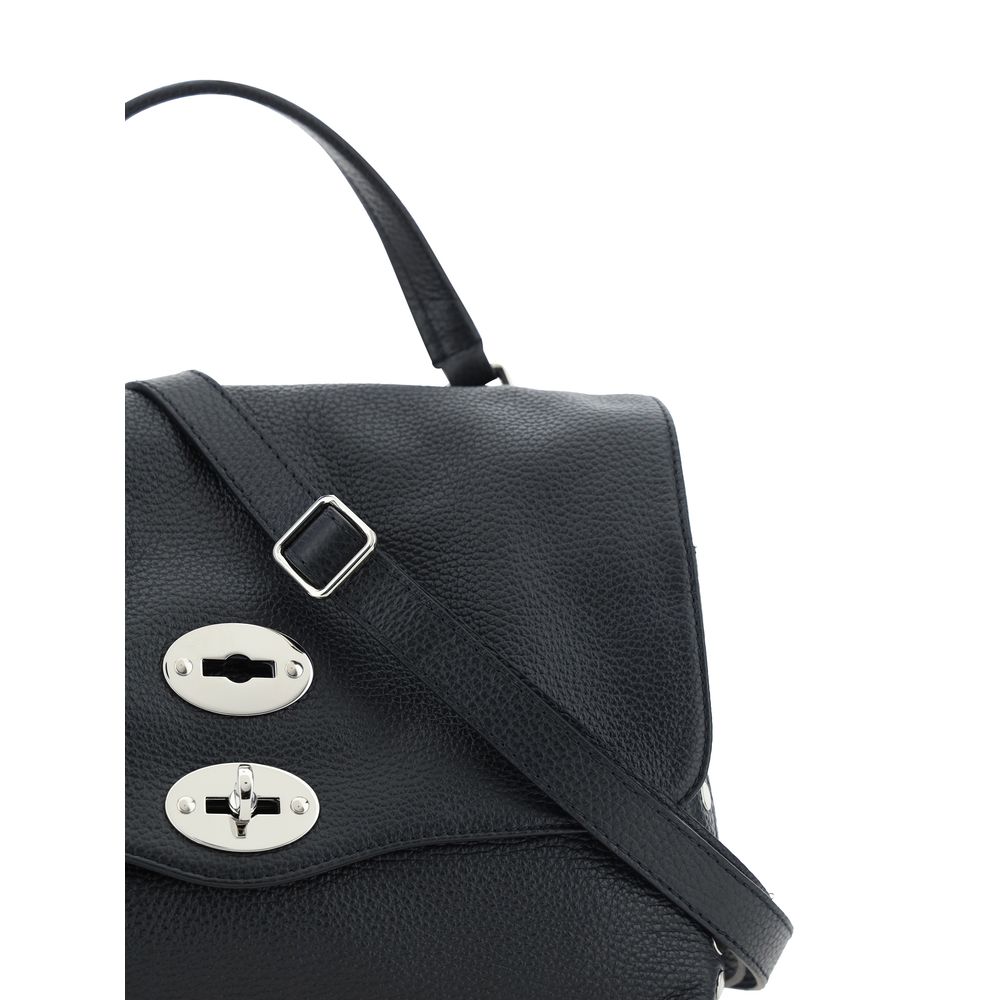 Zanellato Black Calf Leather Bos Taurus Shoulder Bag